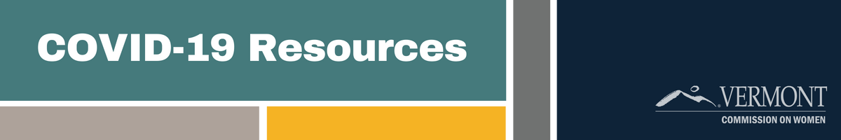 Blocks of color, logo, and title, COVID-19 Resources