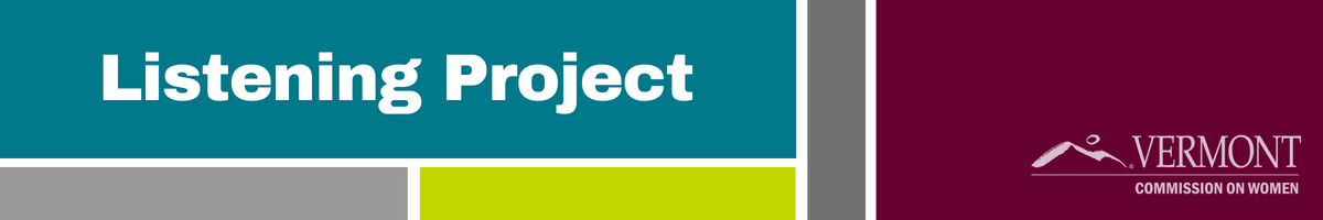 Blocks of color, logo, and title, Listening Project
