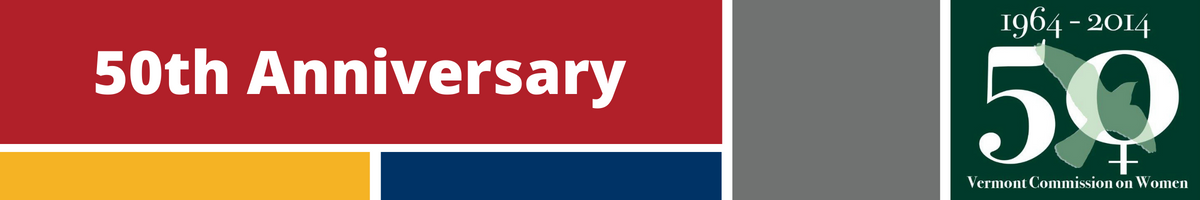Color Block with Title, 50th anniversary logo with dove and 1964-2014