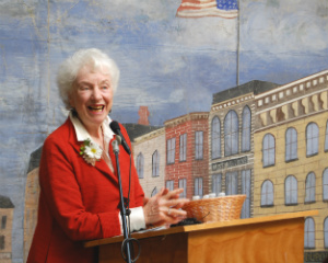Governor Kunin, event keynote speaker and former (and original) VCW commissioner