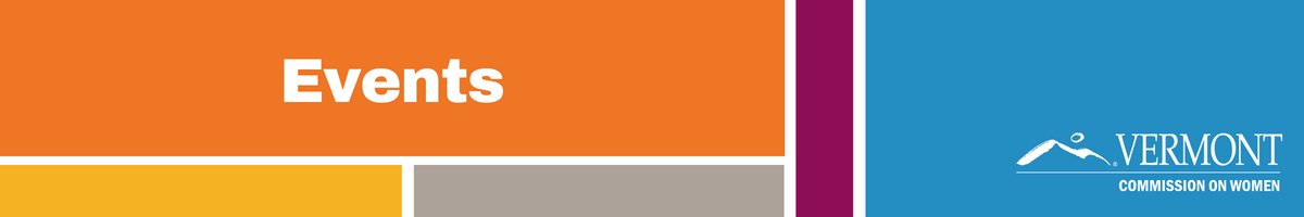 Color blocks with title Events and VCW logo